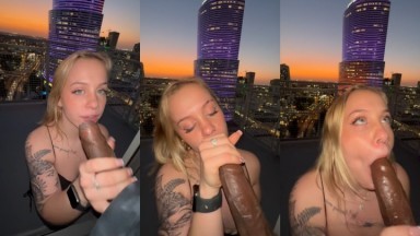 Kendra Jo - Sucks A BBC On The Balcony POV